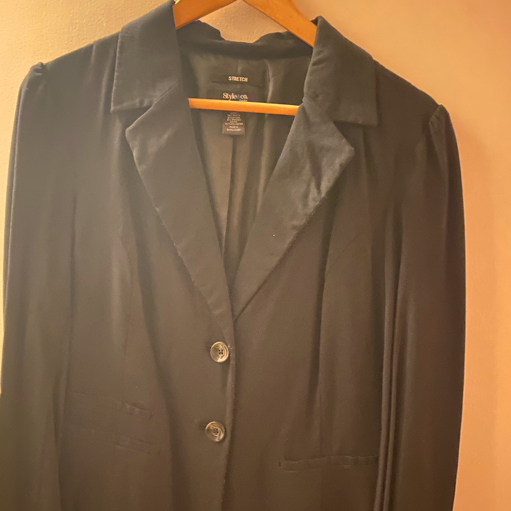 Style and Co 14Petite Black Blazer